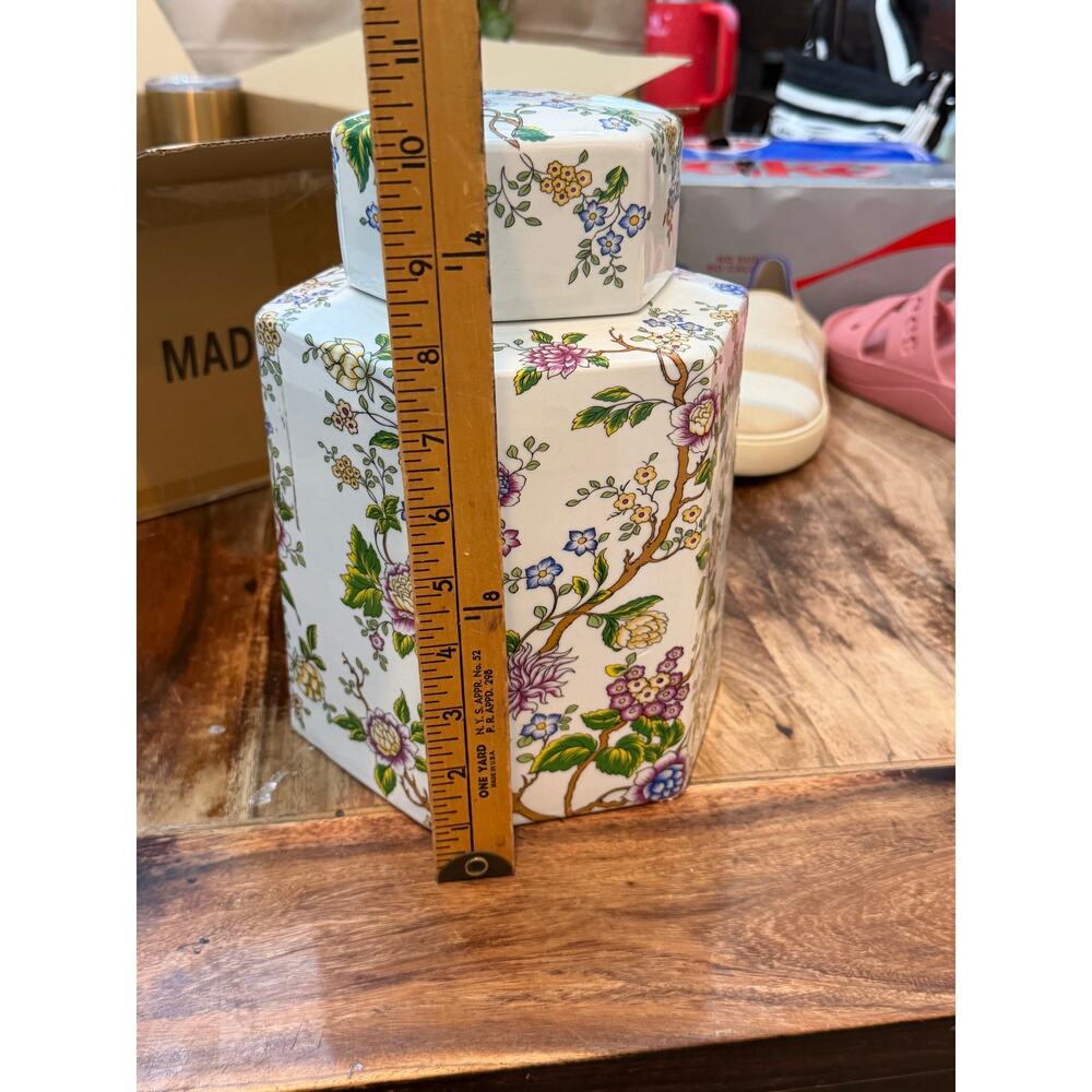 Galt International Classic Lidded Ginger Jar Floral Print - Picture 2 of 7